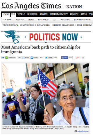 LA Times screenshot immigration